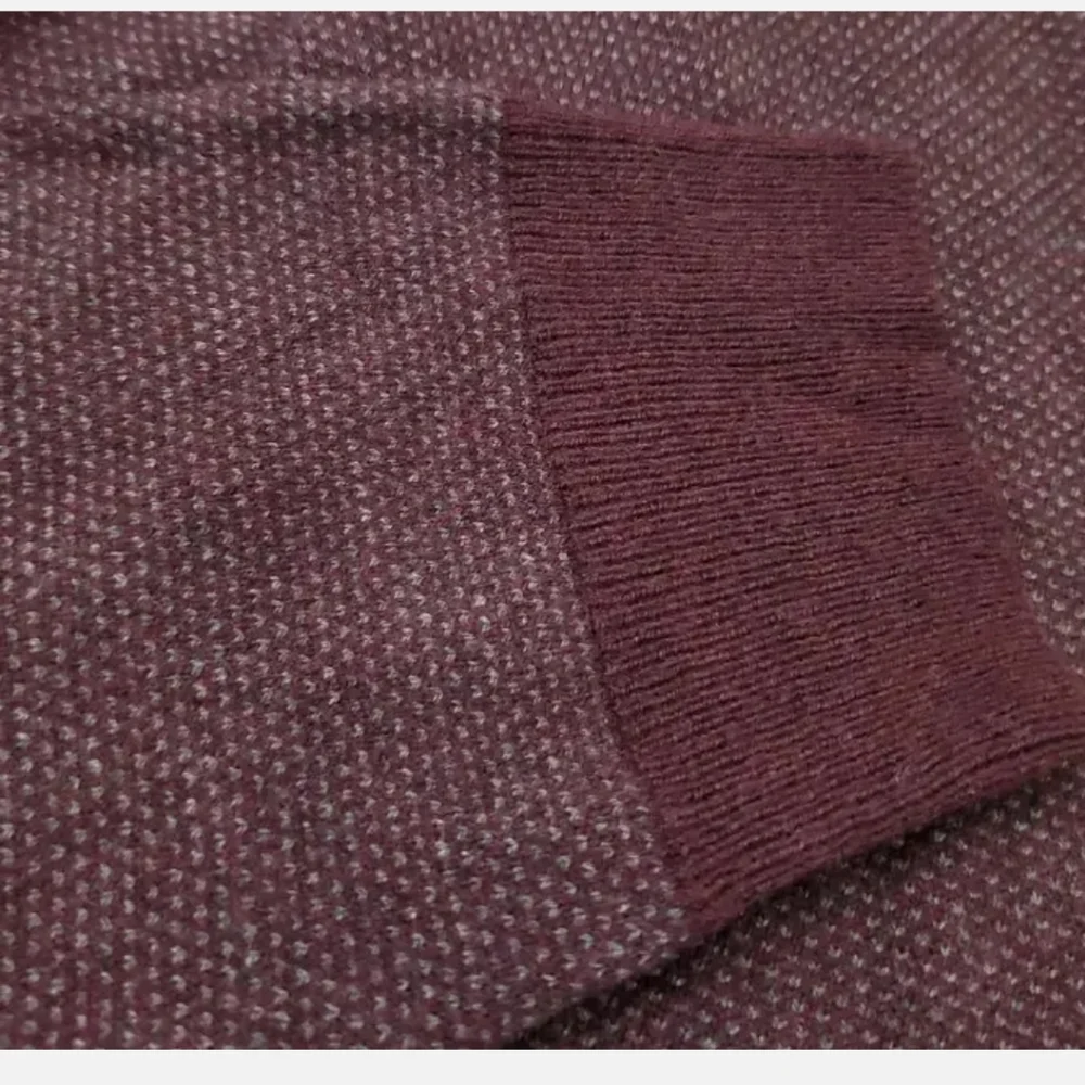 Nordstrom Men Shop Wool Blend Burgundy Birds Eye Crewneck Sweater Men XL NWOT